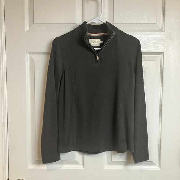 The Normal Brand Womens 1/4 Zip Dark Gray Pullover Sweatshirt Size S GOLF - Picture 1 of 14